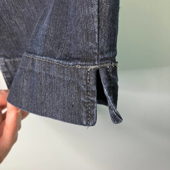 Nine West Melanie Skimmer Dark Wash Studded Denim Capri Length Jeans Size 6 27 - Picture 7 of 16